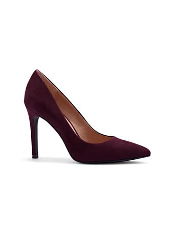 Burgundy Faux-Suede Pump | New York & Company