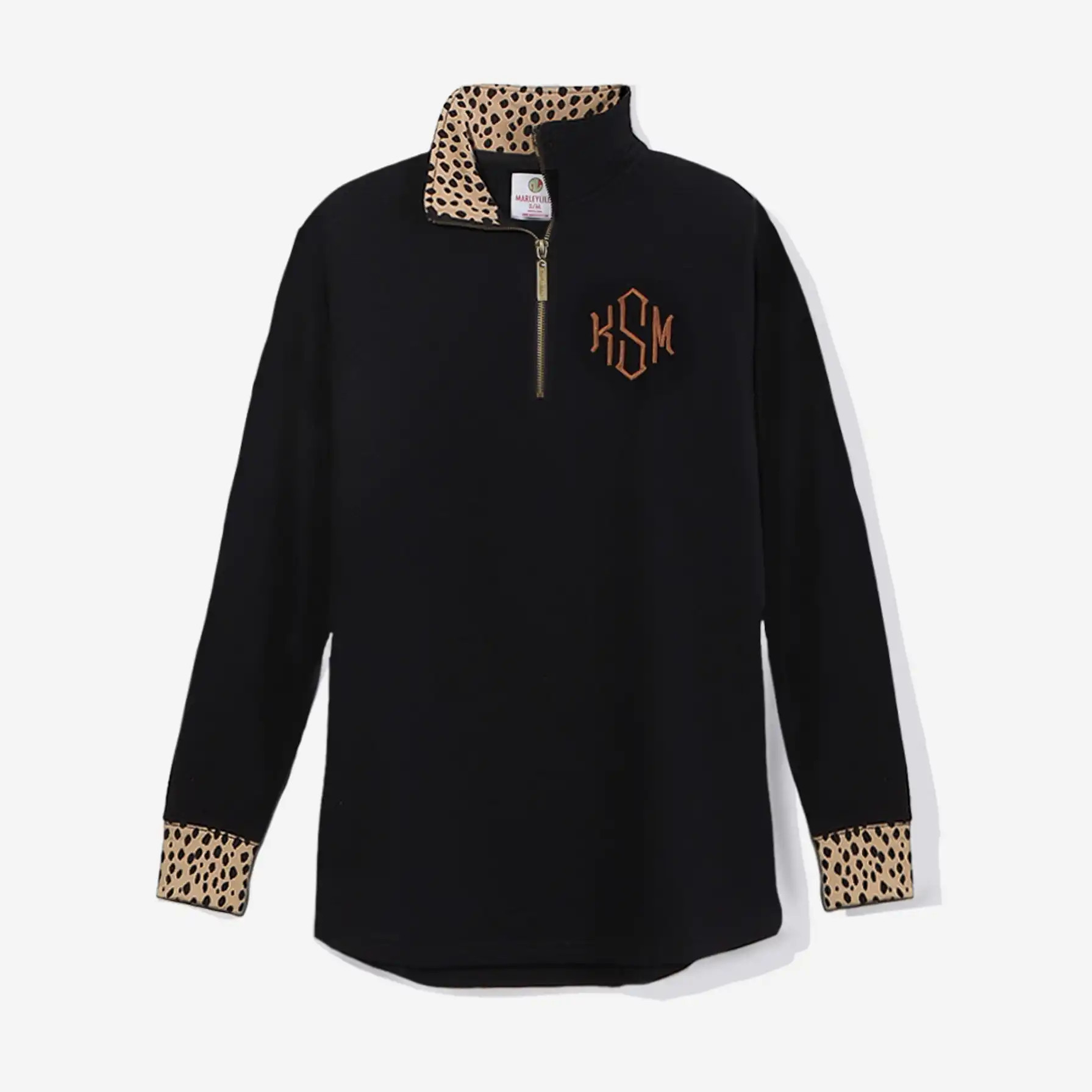 Monogrammed Quarter Zip Sweatshirt | Marleylilly
