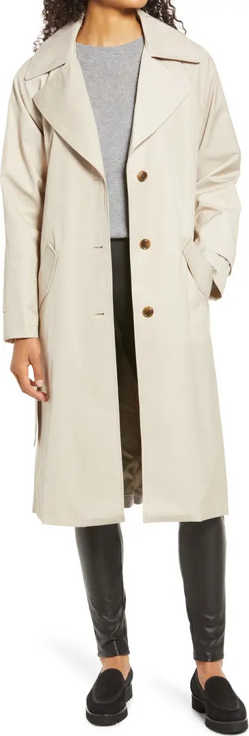 Plaid Detail Trench Coat | Nordstrom