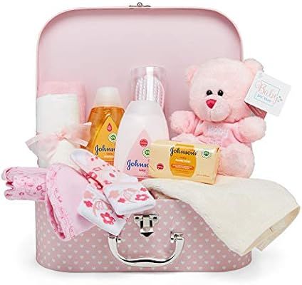 Newborn Baby Gift Set – Keepsake Box in Pink with Baby Clothes, Teddy Bear and Gifts for a New ... | Amazon (US)