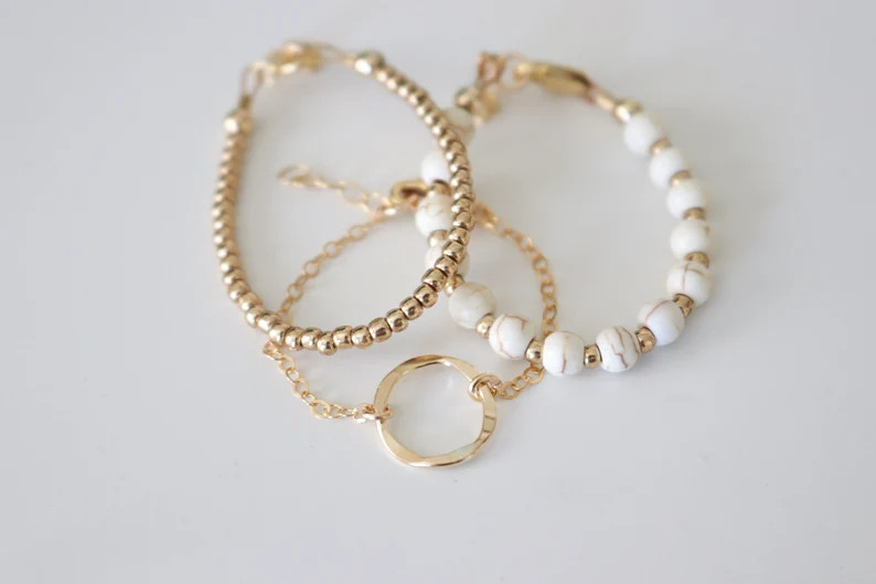 Baby Bracelet- Gold Beaded | Etsy (US)