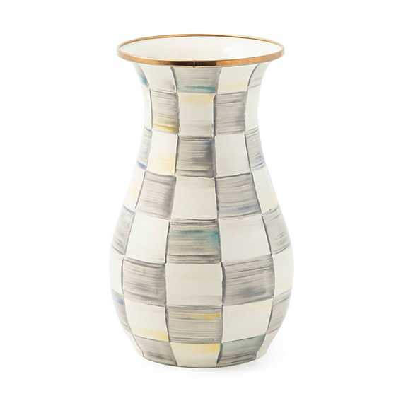Sterling Check Tall Vase | MacKenzie-Childs
