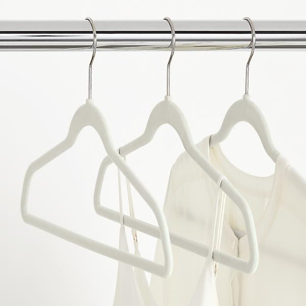 Non-Slip  Velvet Suit Hangers Black Pkg/40 | The Container Store