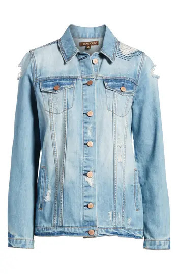 Women's Dear John Denim Distressed Denim Boyfriend Jacket | Nordstrom