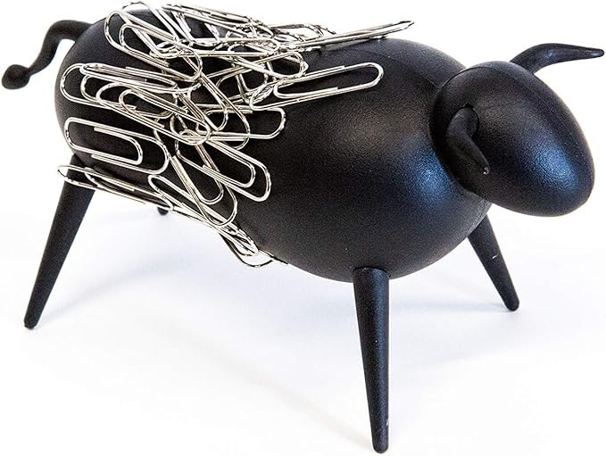 Magnetic Bull Paperclip Holder - Funny Office Desk Accessories, Secure Magnetic Paper Clip Holder... | Amazon (US)