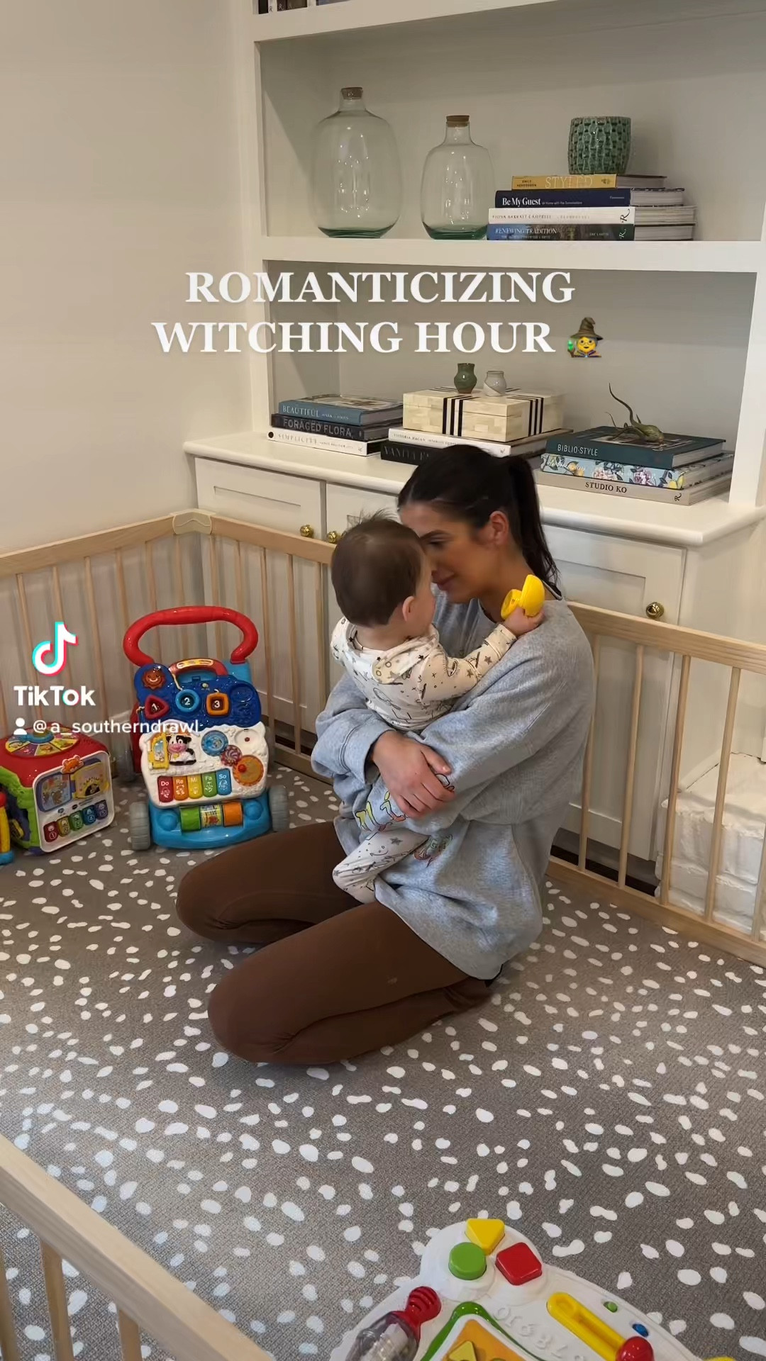 Romanticizing witching hr 🫶🏽. Graphic sweatshirt, baby toys, poppi beverage. 

#LTKhome #LTKbaby #LTKfamily