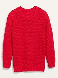 Textured Cotton-Blend Tunic Sweater for Women | Old Navy (US)