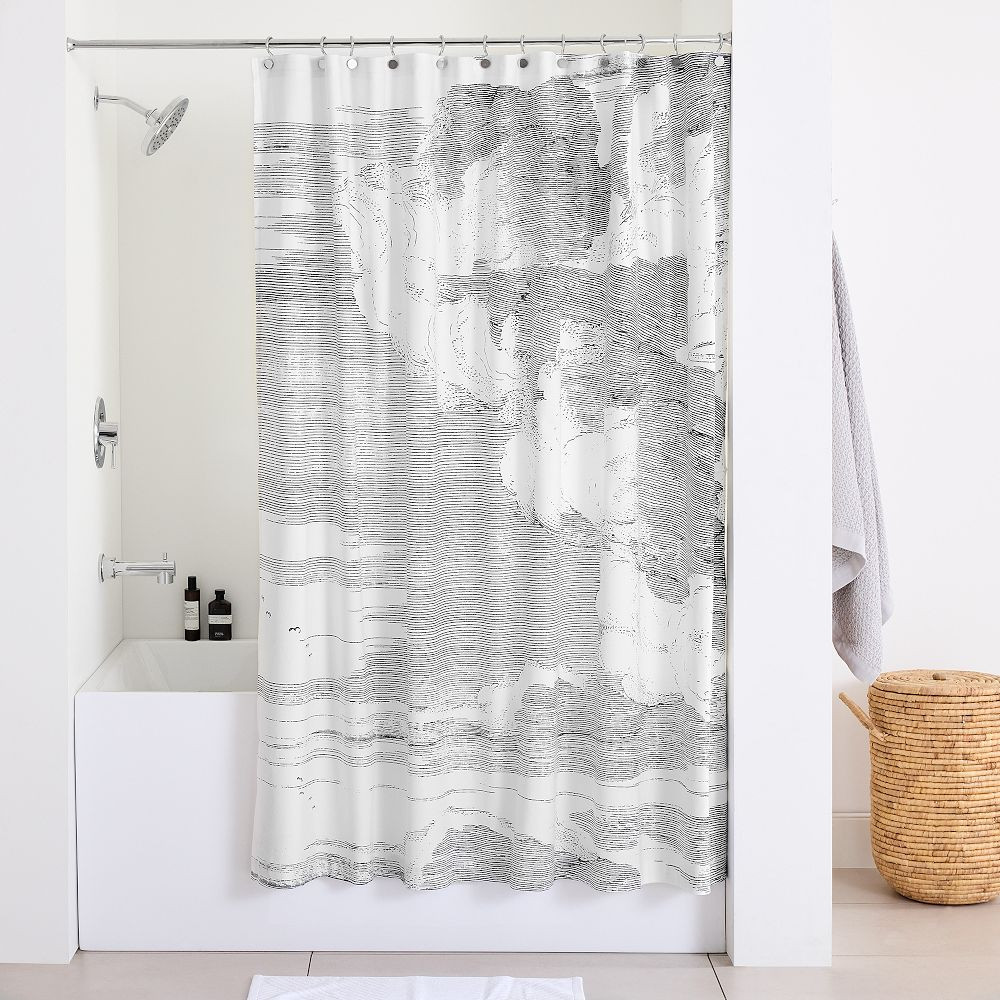 Etched Cloud Shower Curtain | West Elm (US)