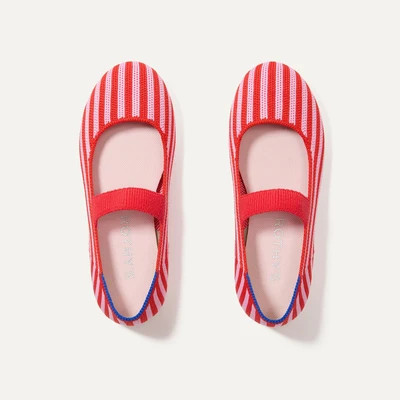 The Kids Mary Jane - Cherry Stripe | Rothy's