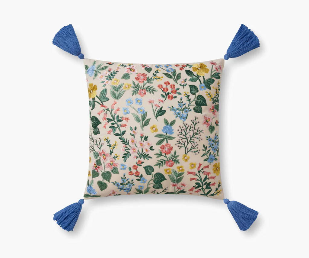 Mayfair Embroidered Pillow - Cream | Rifle Paper Co.