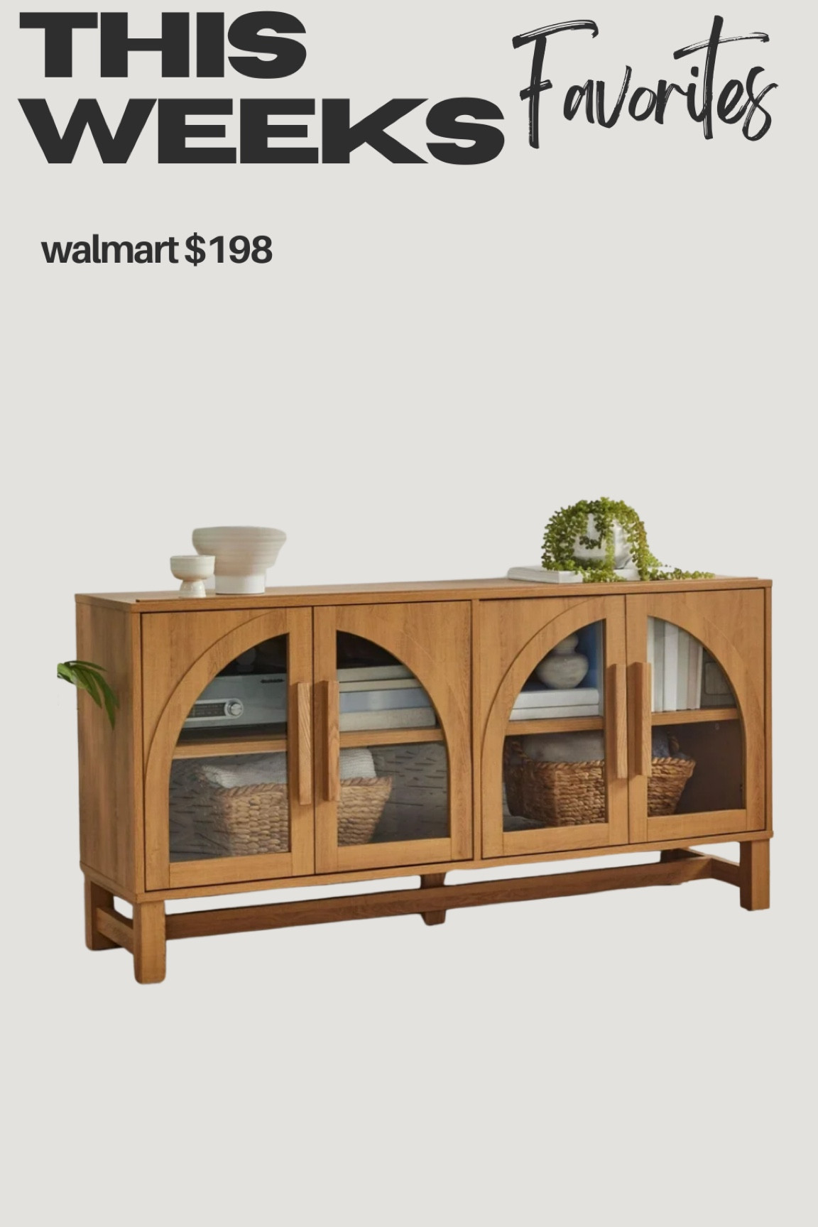 Beautiful arch cabinet from @walmart!

#LTKStyleTip #LTKFamily #LTKHome