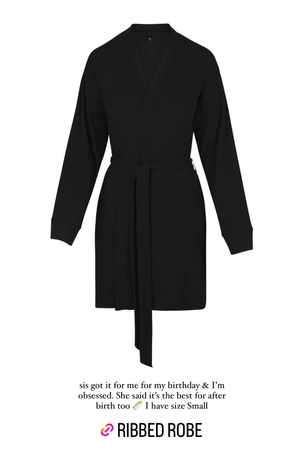 I love this ribbed robe so much. Super lightweight (I run hot all the time lol). I have size small, it’s really stretchy