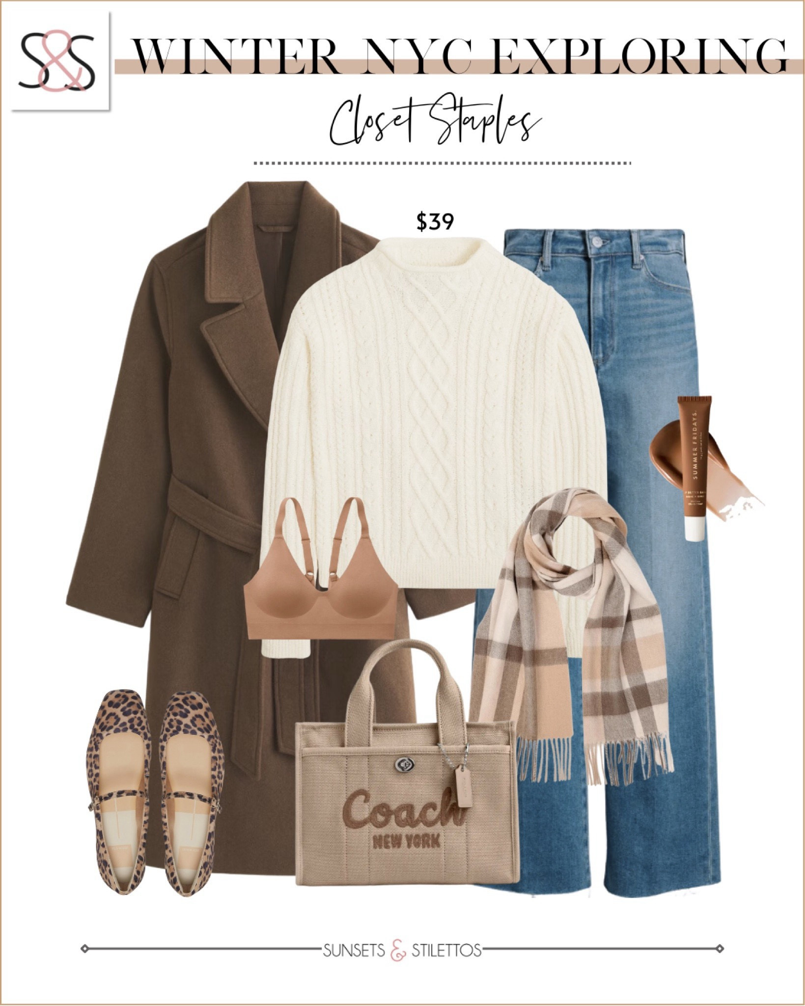 Layer up in style for cold winter days in NYC with these cozy staples. This look combines warmth and elegance, making it perfect for exploring the city while staying comfortable.

Sunsets and Stilettos, winter fashion, NYC outfit inspiration, casual layers

#LTKFindsUnder50 #LTKOver40 #LTKStyleTip