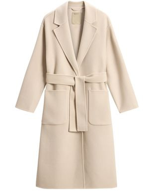 Manteau long ceinturé en pure laine vierge | 24S (APAC/EU)