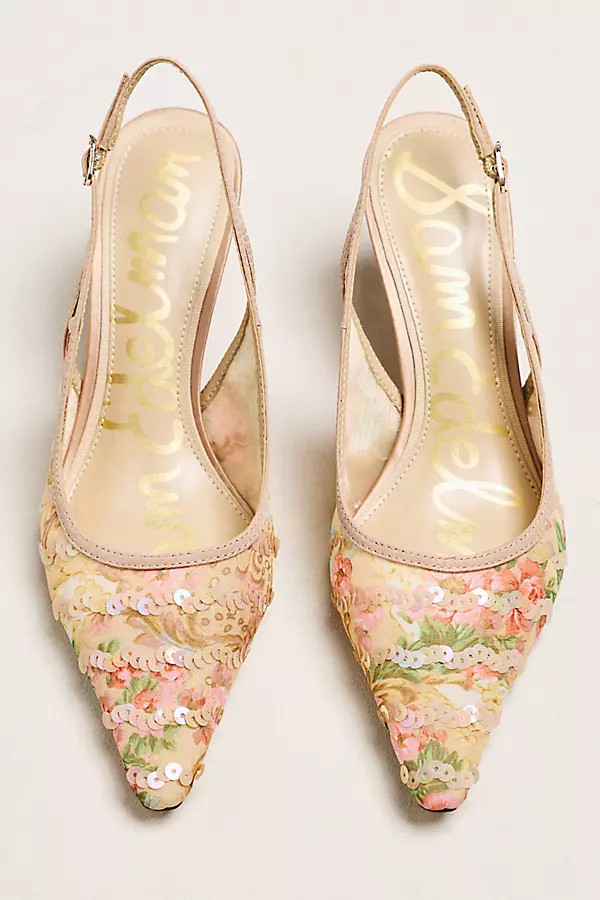 Sam Edelman Bianka Sequin Slingback Heels | Anthropologie (US)