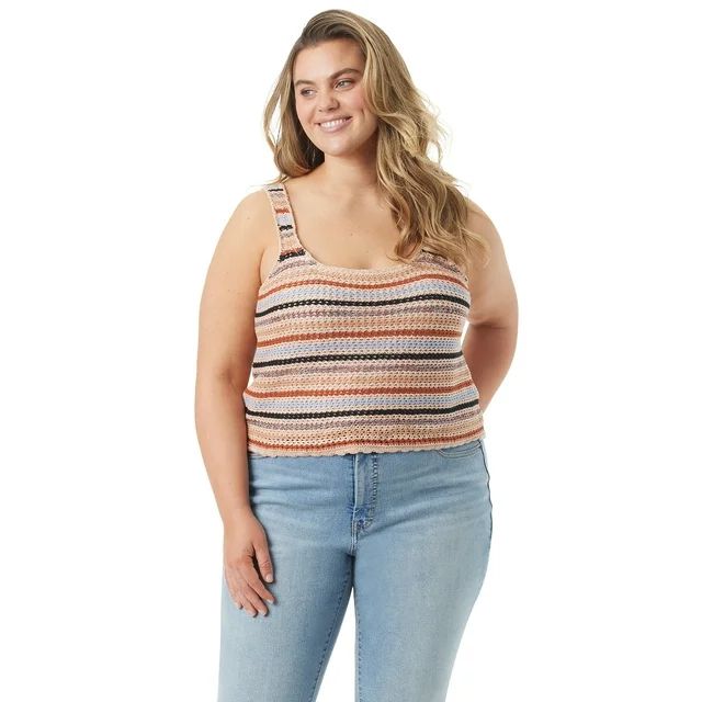 Jessica Simpson Women's and Women's Plus Crochet Tank Top | Walmart (US)