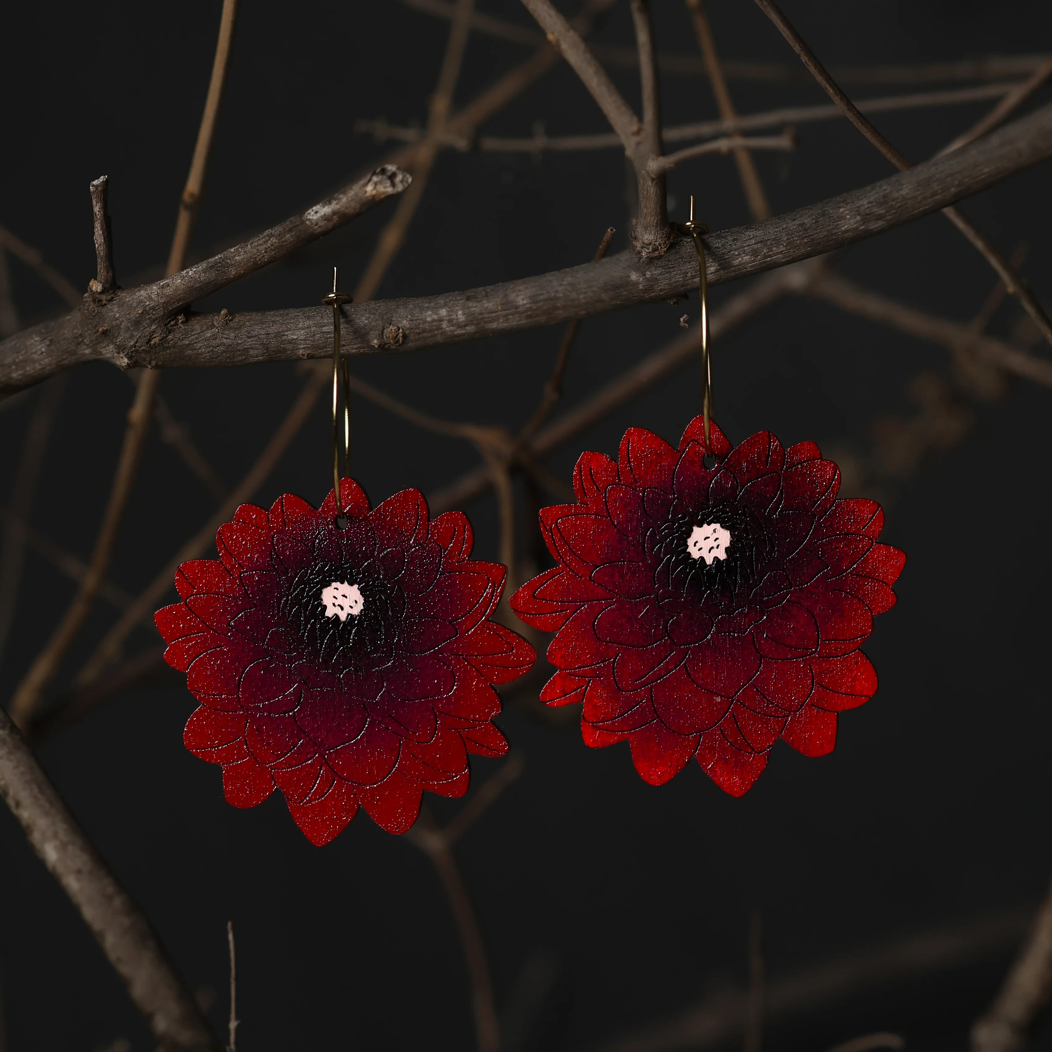 Black Dahlia Hoops | Le Chic Miami