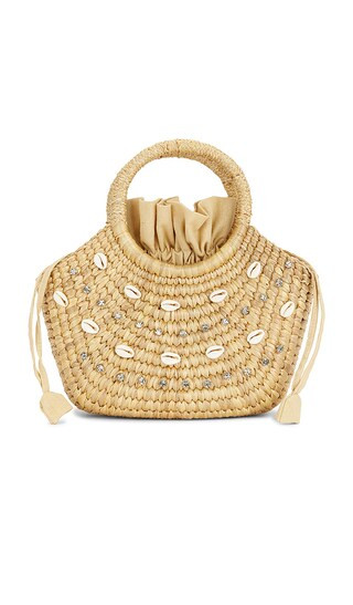 Janie Shell Top Handle Bag in Natural | Revolve Clothing (Global)