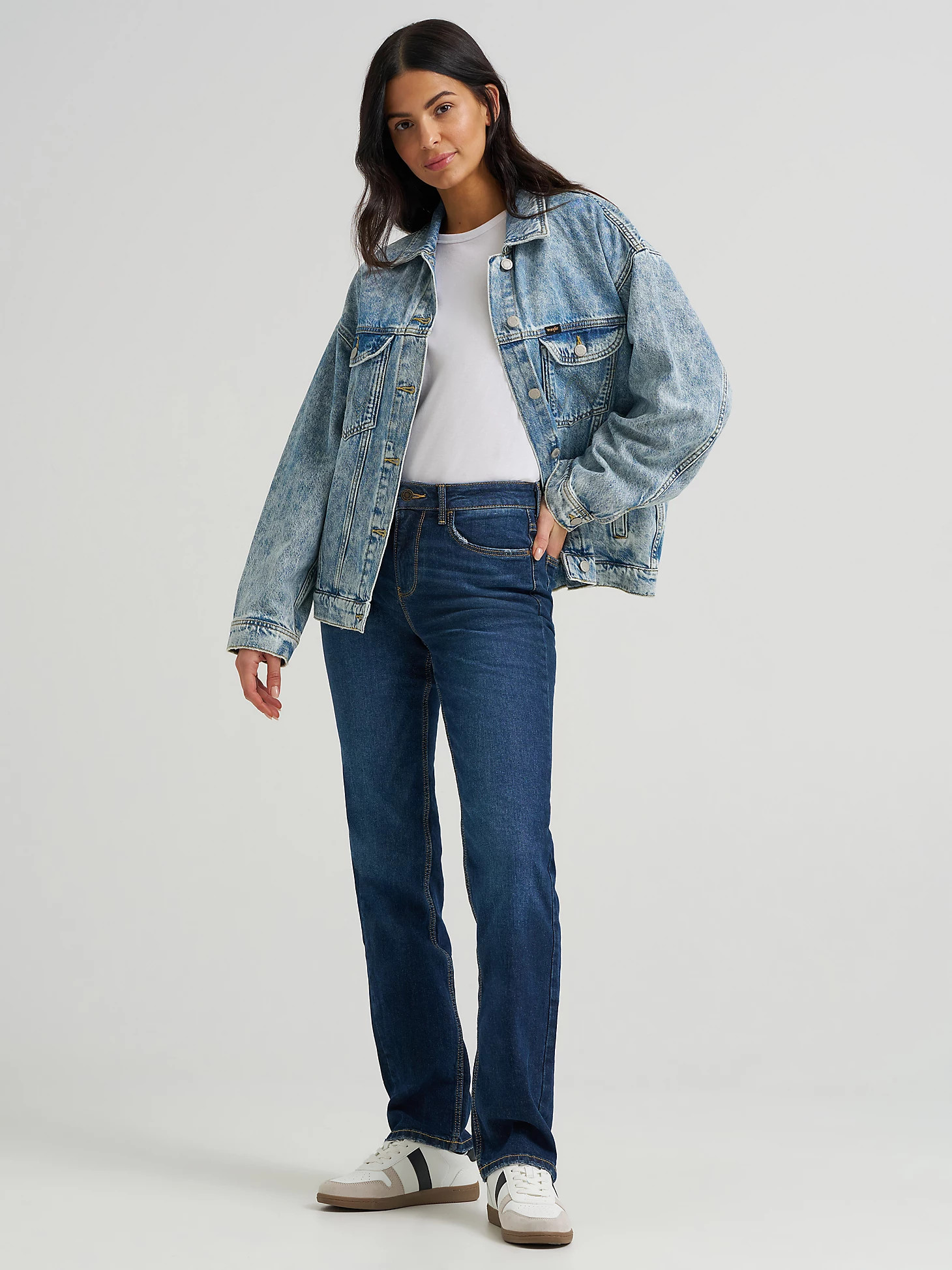 Women's Girlfriend Denim Jacket in Icy Blue | Wrangler