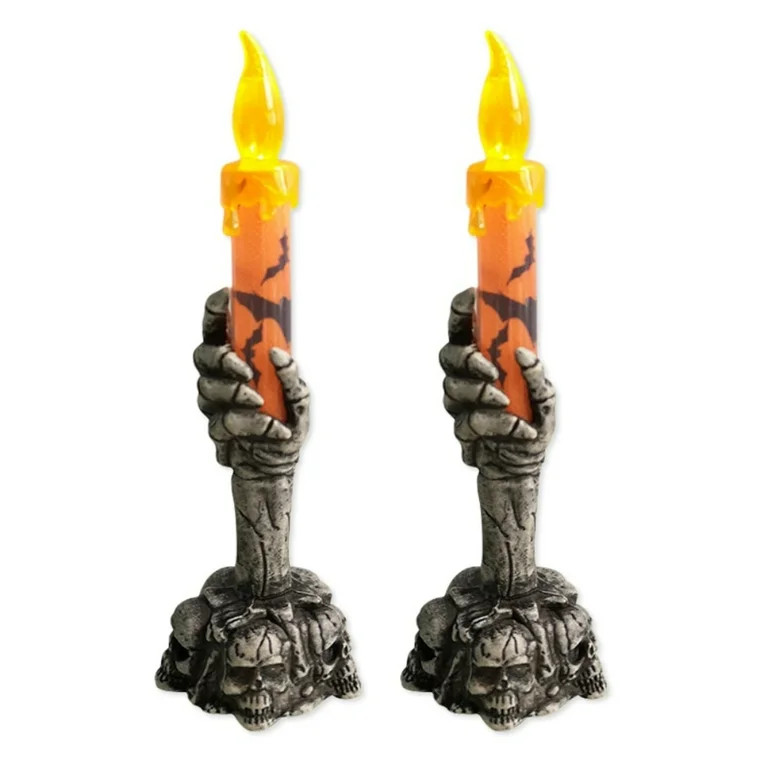 Sonbest 2 Pack Skeleton Hand Candle Light,Halloween Skull Candle Holder Light Halloween Candles L... | Walmart (US)