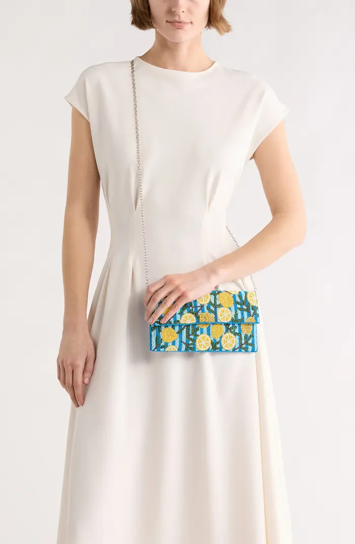 Beaded Striped Lemon Clutch | Nordstrom Rack