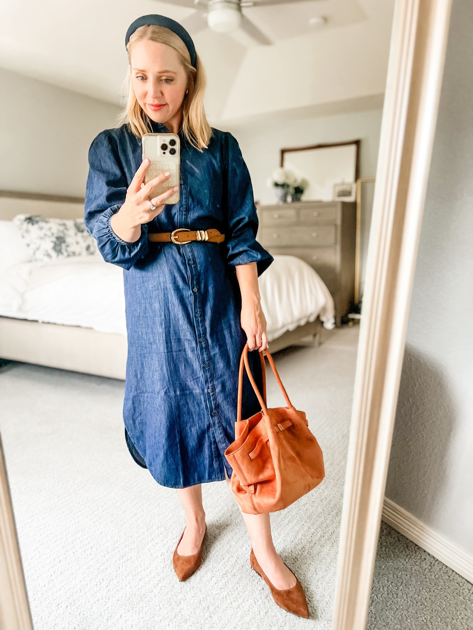 Wear to work fall outfit! Wearing 4 petite dress that fits tts. Suede flats fit snug and I suggest a half size up!

Denim dress, chambray, petite, workwear, fall outfit 

#LTKStyleTip #LTKSaleAlert #LTKPetite