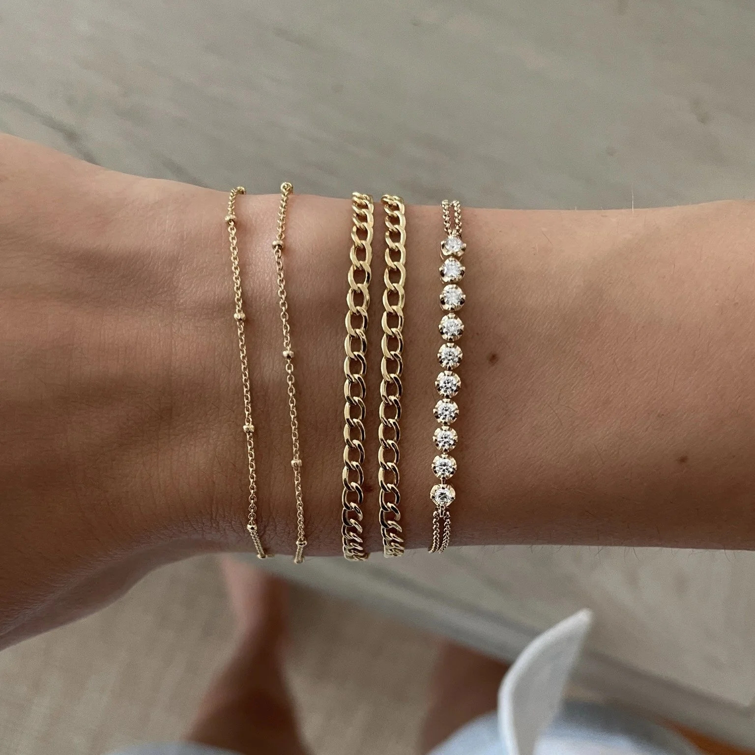 Multiway Curb Chain Necklace + Double Wrap Bracelet | Ring Concierge