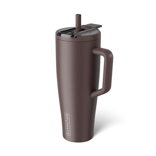 BrüMate Era Flip 40oz Tumbler with Covered Flip Down Straw | 100% Leakproof Insulated Tumbler | Made of Stainless Steel | Cup Holder Friendly Base | 40oz (Java) | Amazon (US)