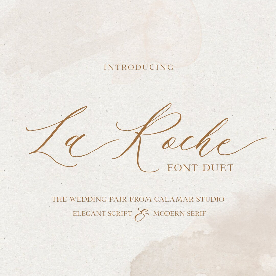 Font Duo, Calligraphy Font, Wedding Script Font, Handwritten Font for Wedding Invitations, La Roc... | Etsy (US)