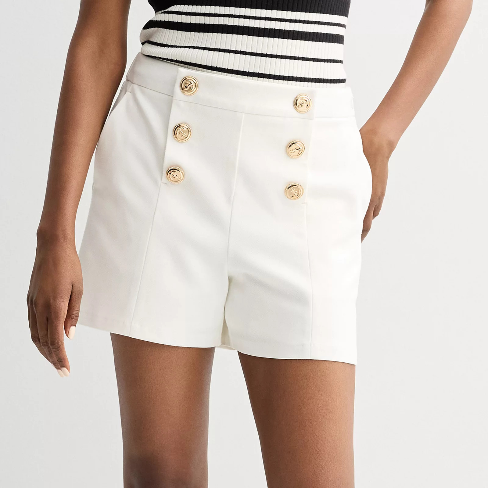 Women's Nine West Sailor Shorts, Size: XXL, White Knight | Kohl's