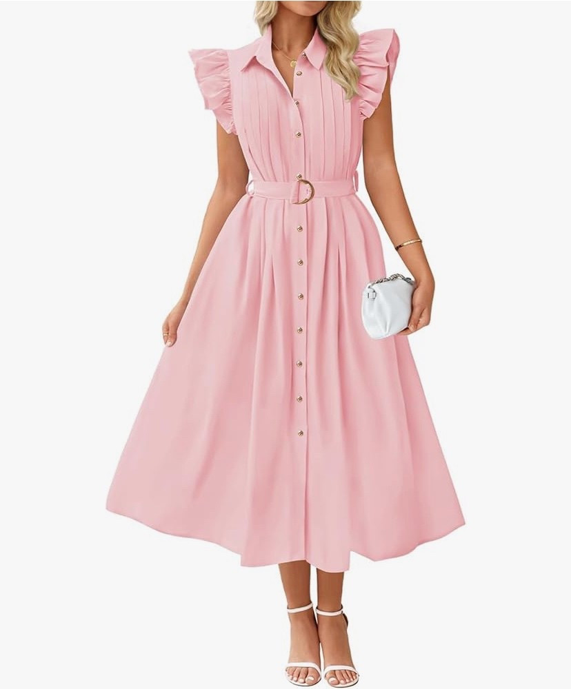 Easter Dress - sweet ruffles and midi length, this would work well for Easter, a baptism, baby/bridalshower, or even a daytime wedding for the ceremony.  


#LTKWedding #LTKU #LTKOver40 #easter #weddingguestdress #springdress #mididress 

#LTKStyleTip #LTKFindsUnder50 #LTKSeasonal