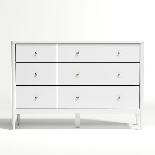 Kids Hampshire 6-Drawer Olive Green Dresser + Reviews | Crate and Barrel | Crate & Barrel