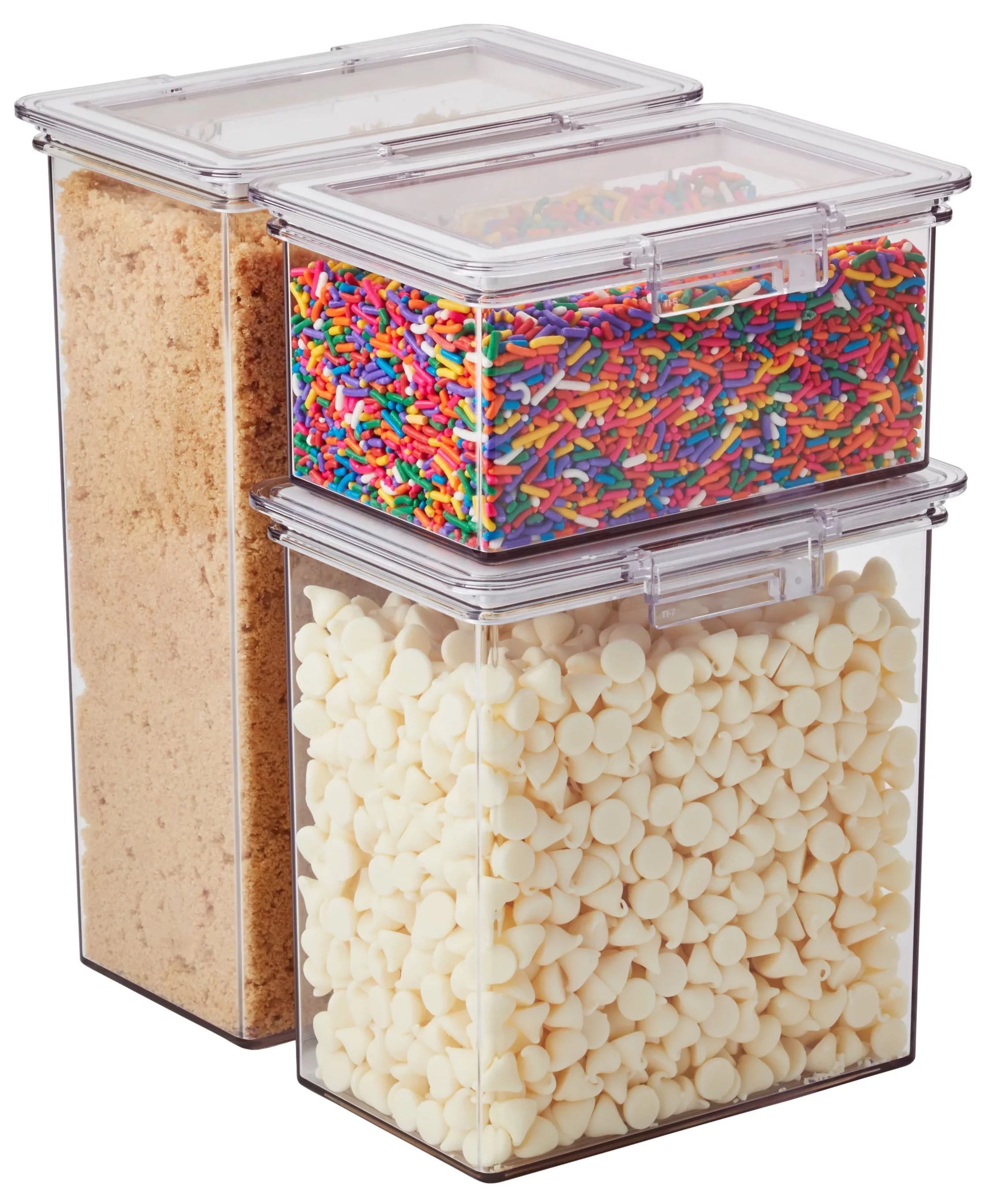 The Home Edit 3 Piece Canister Edit, Food Organizer and Storage Containers Clear - Walmart.com | Walmart (US)