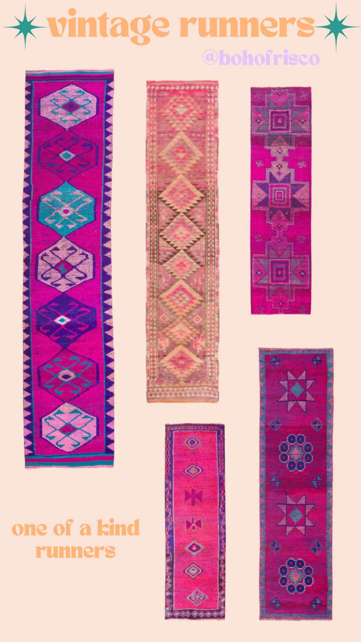 Summer sale!! Code: BOHOFRISCO Beautiful colorful hallway runners with pink and purple tones colorful home decor rugs vintage rugs Turkish morroco rugs hand made one of a kind 

#LTKhome #LTKsalealert #LTKFind