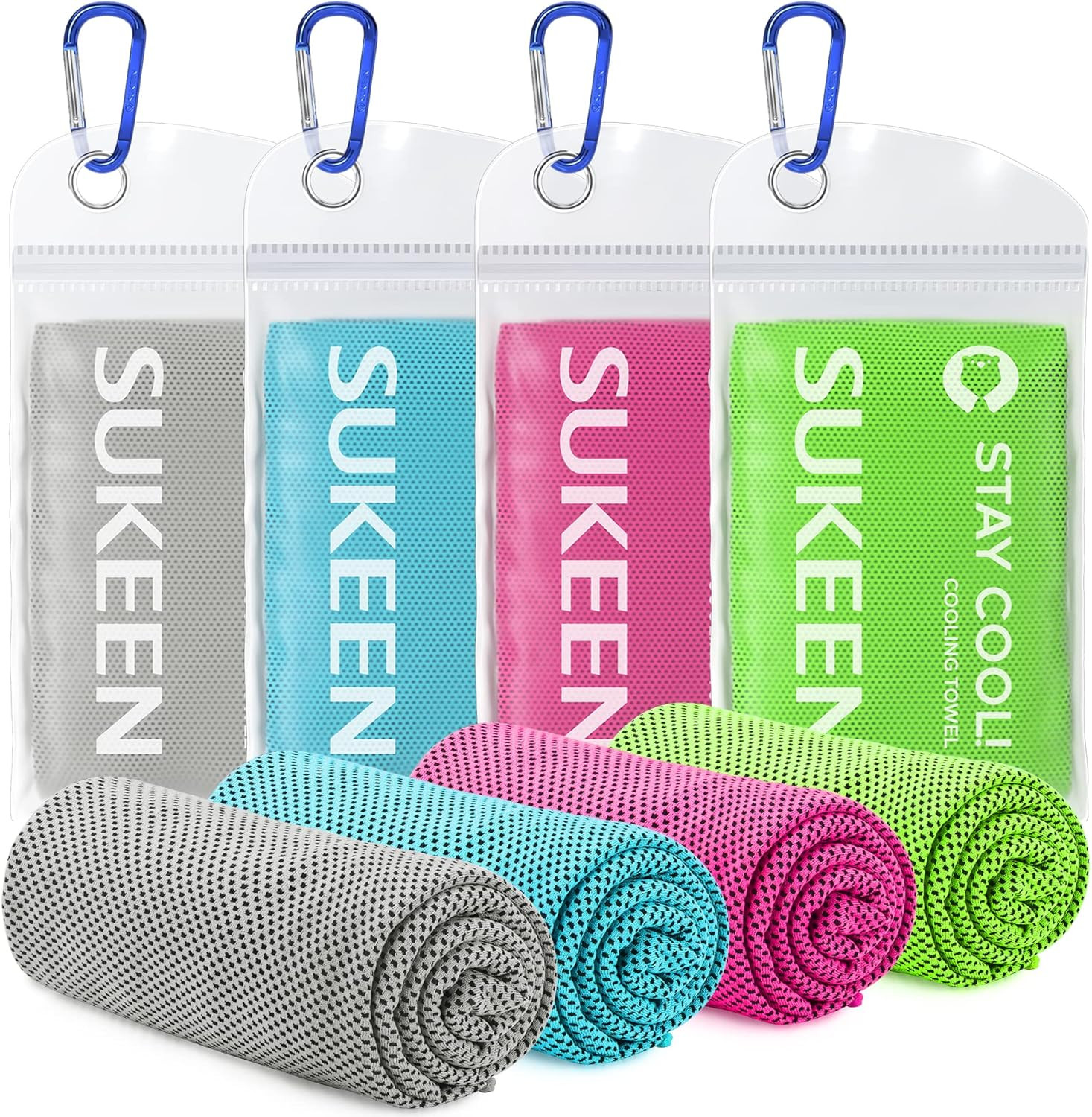 [4 Pack] Cooling Towel (40"x12"),Ice Towel,Soft Breathable Chilly Towel,Microfiber Towel for Yoga... | Amazon (US)