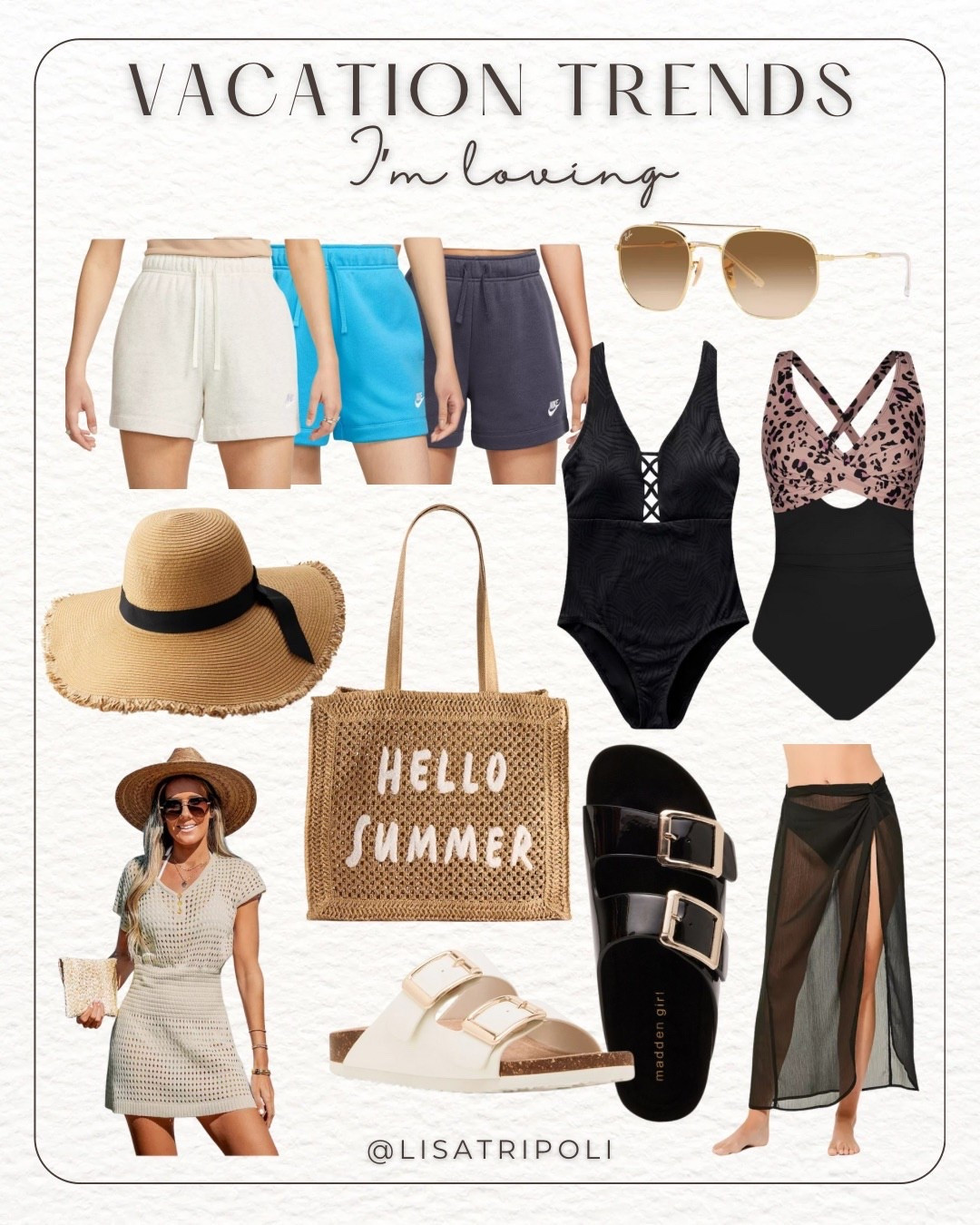 Loving these vacation trends!
travel | swimsuit | one-piece | coverup | romper | shorts | sunglasses | ray bans | slides | birkenstocks | sandals | caribbean | spring break 

#LTKSwim #LTKSeasonal #LTKTravel