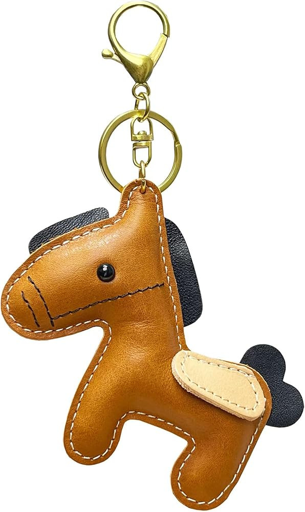 Leather Horse Bag Charm, Kawaii Animal Charm for Purse Handbags Bag Accessories Horse Key Charms | Amazon (US)