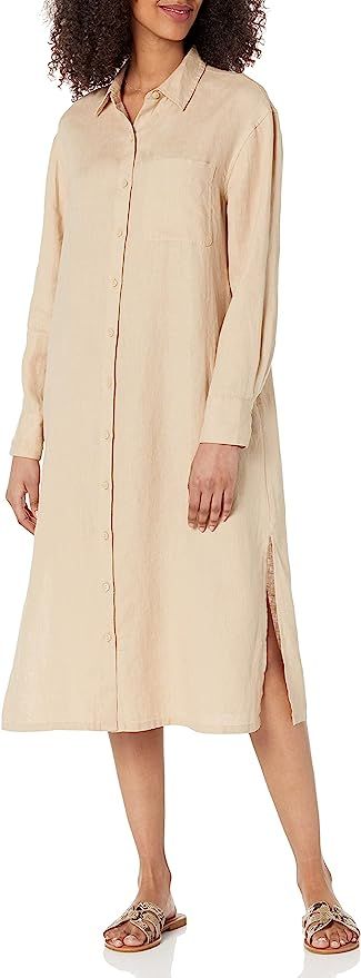 The Drop Women's Fiona Relaxed Linen Midi Shirt Dress | Amazon (UK)