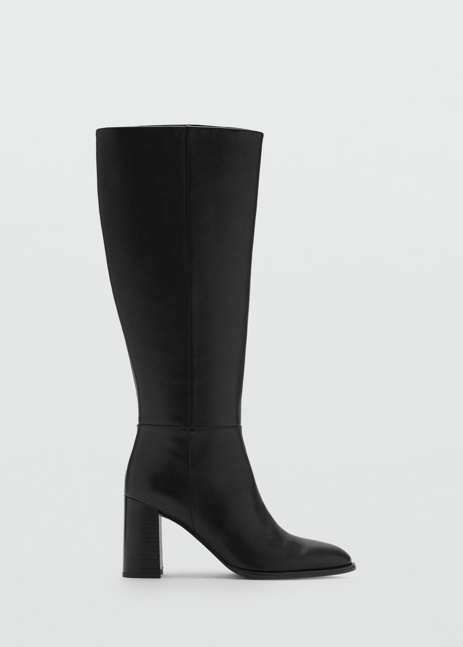 Leather block-heel boots - Women | MANGO USA | Mango (US/MX/AU)