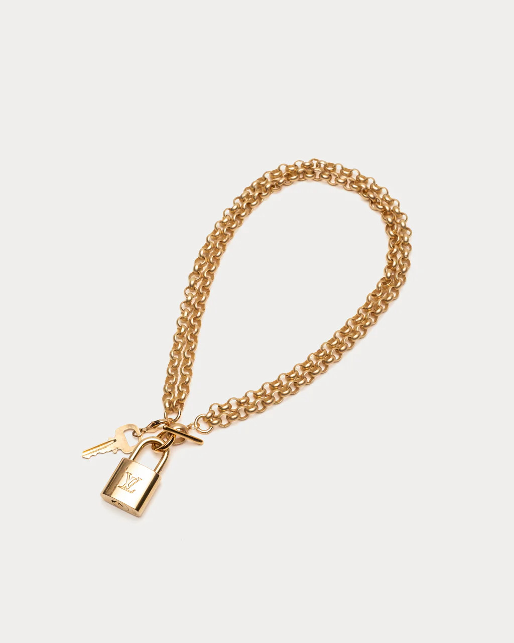 Vintage LV Long Toggle Chain Link Necklace - Gold | Frances Valentine