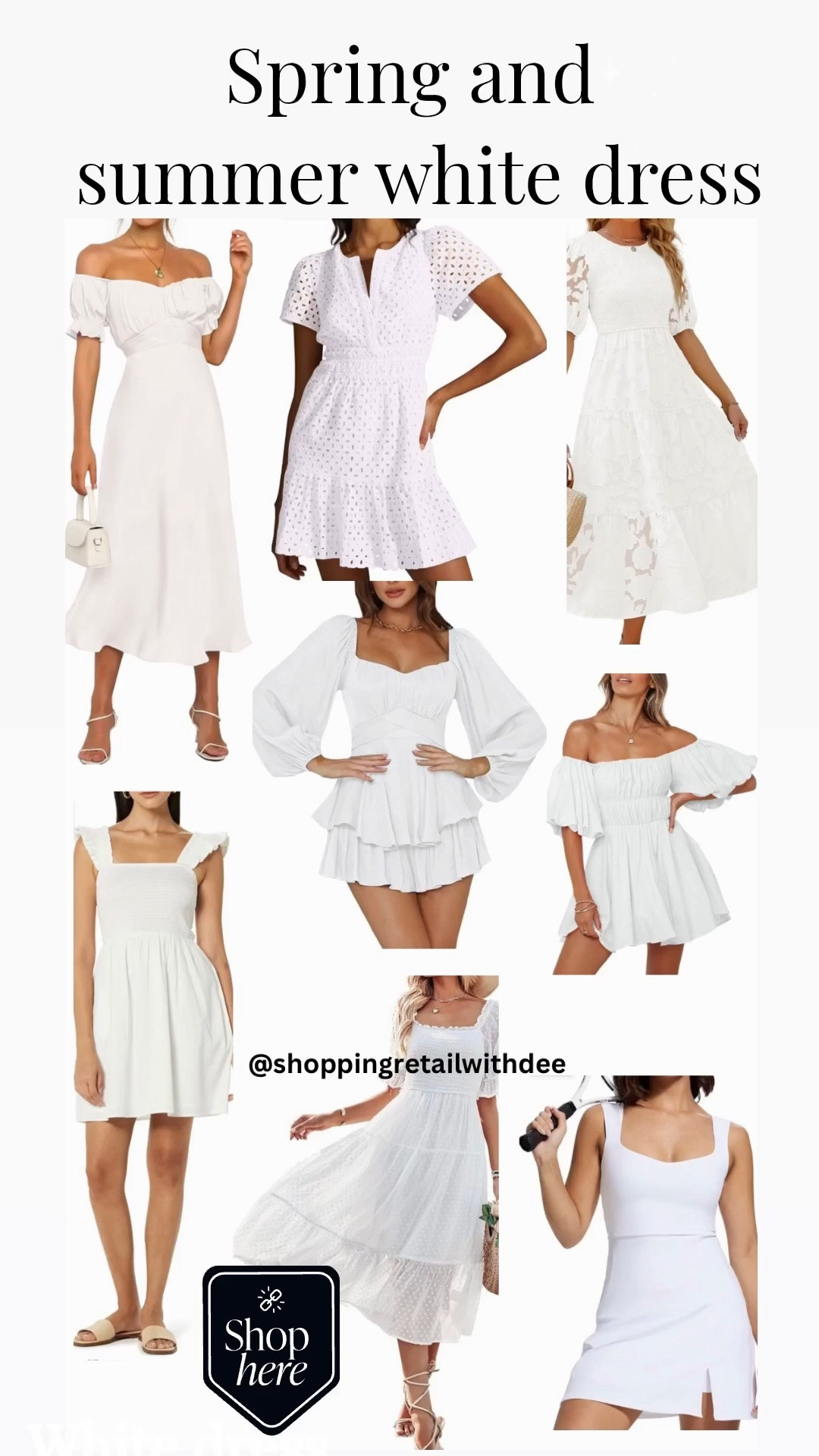 White dress season is here 🤍 From to flowy to chic styles these white dresses are made for summer vacations, brunch dates, beach photos, bridal events, and everyday effortless outfits ☀️✨ So many flattering looks that feel luxe without the high price tag! #LTKStyle #LTKSummer #WhiteDress #SummerFashion #VacationOutfits #ResortWear #WomenStyle #SummerDresses #BeachVacationOutfits #NeutralStyle #BrunchOutfit #AffordableFashion #LinenDress #EyeletDress #CapsuleWardrobe #VacationStyle