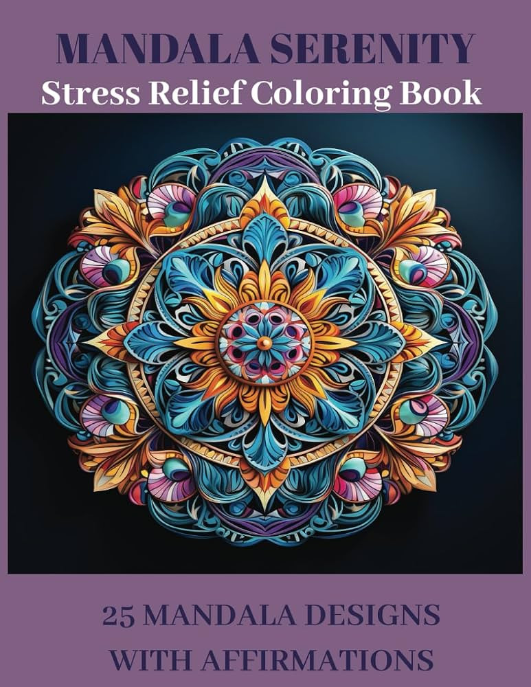 Mandala Serenity Coloring Book: Adults Coloring Book 25 designs with gratitude and affirmations | Amazon (US)