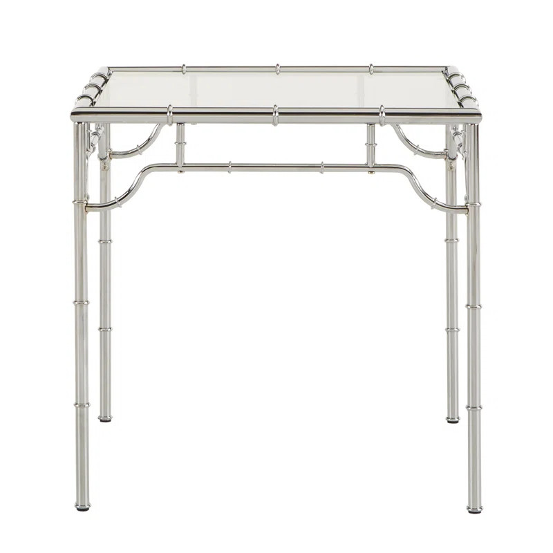 Shinn Glass Top End Table | Wayfair North America