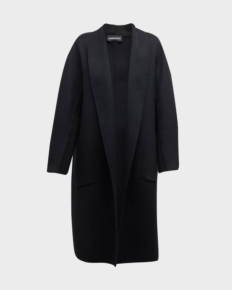 Thara Shawl-Collar Wool Coat | Neiman Marcus
