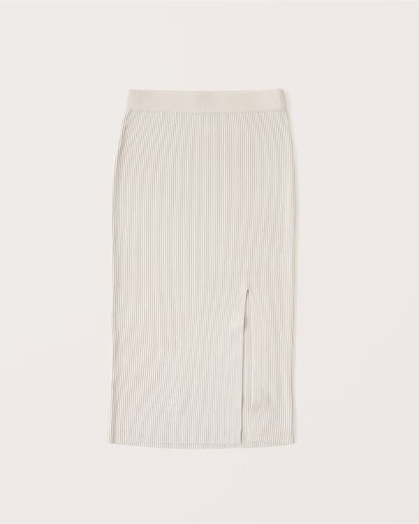 Easy Ribbed Midi Skirt | Abercrombie & Fitch (US)