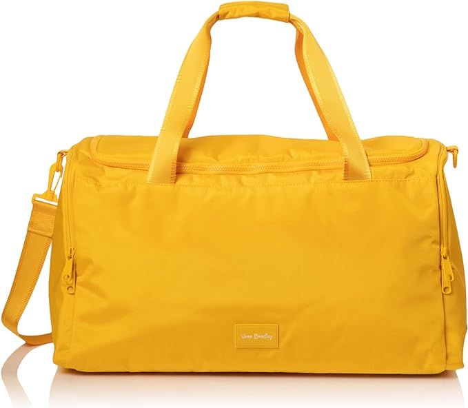 Amazon.com: Vera Bradley Women's Recycled Lighten Up Reactive Travel Duffle Bag, Goldenrod, One S... | Amazon (US)