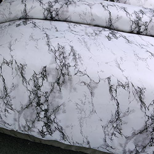 YU YANG Queen Bedding Duvet Cover Set White Marble 3 Piece Luxury Microfiber Down Comforter Quilt... | Amazon (US)