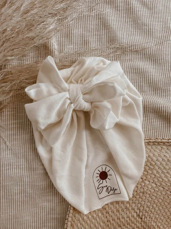 Cream Baby Turban Messy Now Turban Baby Headwrap Knot | Etsy | Etsy (US)