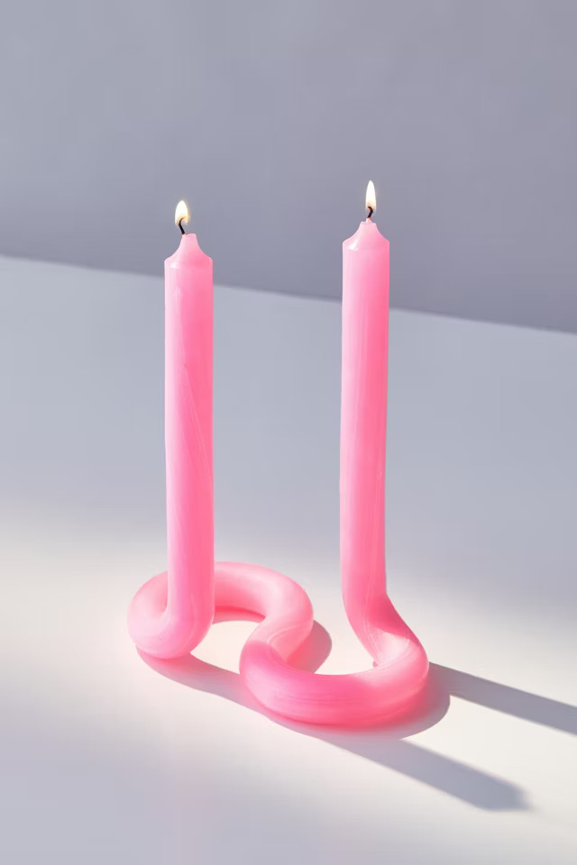 Lex Pott Twist Duo Standing Taper Candle | Urban Outfitters (US and RoW)