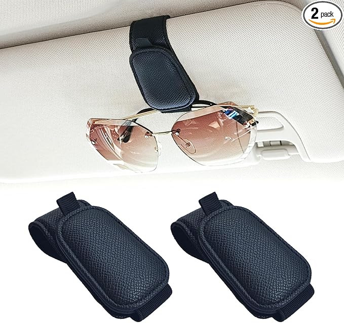 Yuoyar 2 Packs Magnetic Sunglass Holder for Car Visor - Universal Sunglasses Clip for Different S... | Amazon (US)